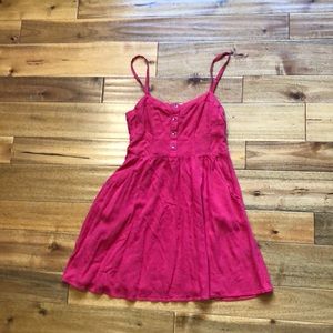 Pink summer dress with pockets